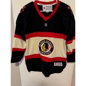 Vintage Reebok Chicago Blackhawks Jersey NHL Hockey‎ Youth L/XL